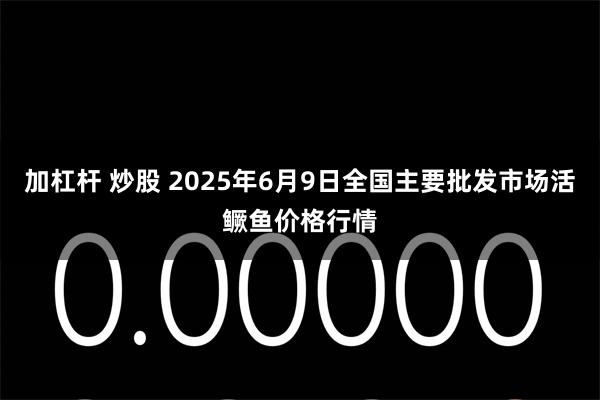加杠杆 炒股 2025年6月9日全国主要批发市场活鳜鱼价格行情