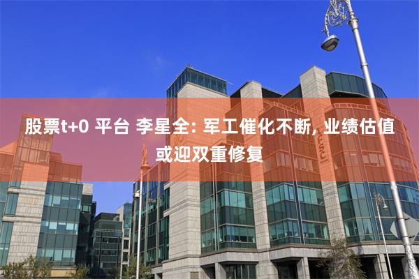 股票t+0 平台 李星全: 军工催化不断, 业绩估值或迎双重修复